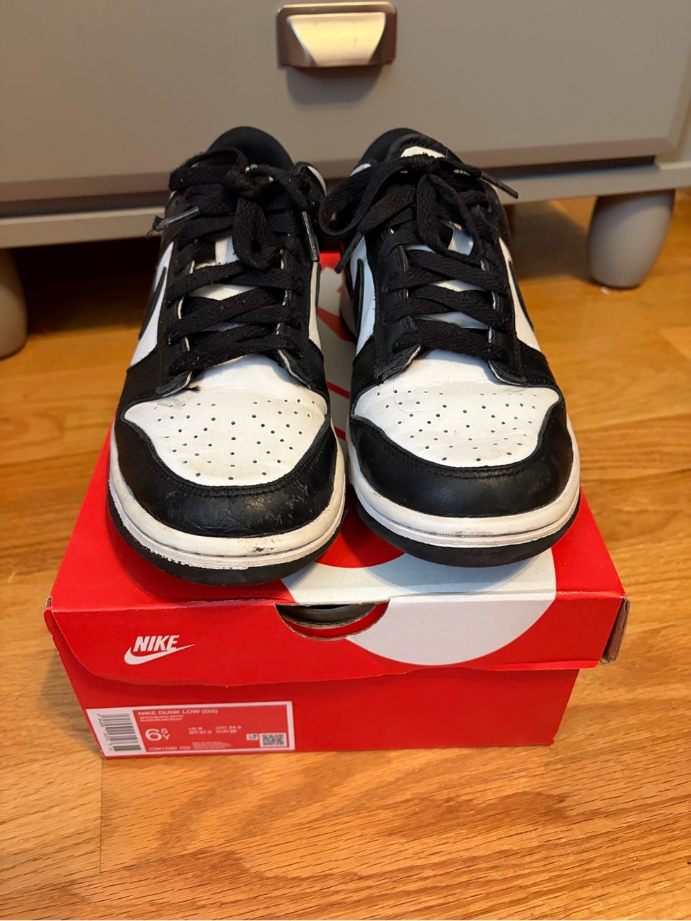 Nike Dunk Low Kids Black and White Low-Top Sneakers